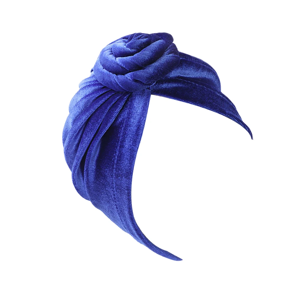 

Stylish Swirl Bonnet Bohemian Hat National Style Turban Blue Kerchief Girl Turban For Women Lightweight Elastic Hair Protection