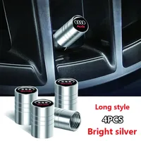 Black Car Tire Valve Cover Tire Rod Cover Bolt Fixing Accessories For Audi Sline A6 Q7 A7 S3 A8 A3 RS A1 A5 A4 Quattro Q5 Q3 TT