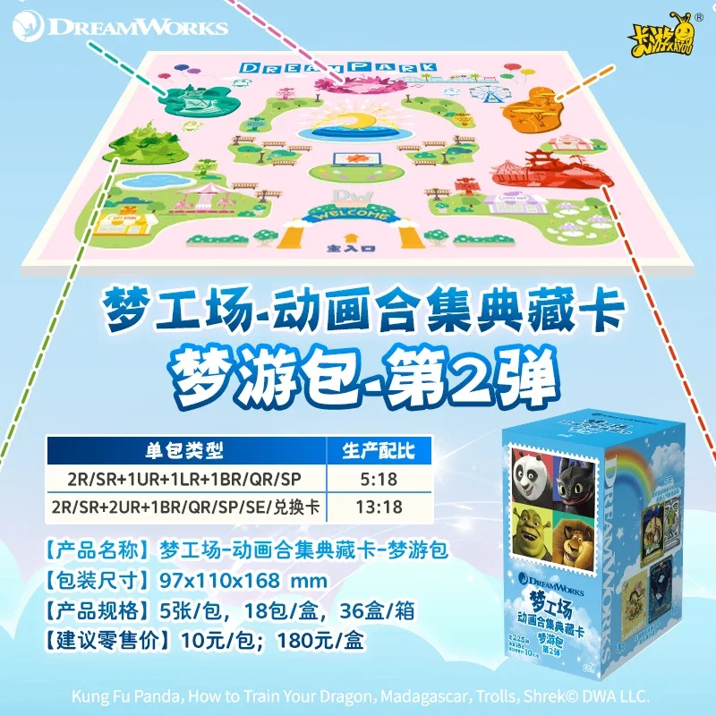 KAYOU Echt DreamWorks Kaart Engels Hoe Tem Je Draak Goud SE Kung Fu Panda Film TV Anime Collectie Kaart Speelgoed Geschenken