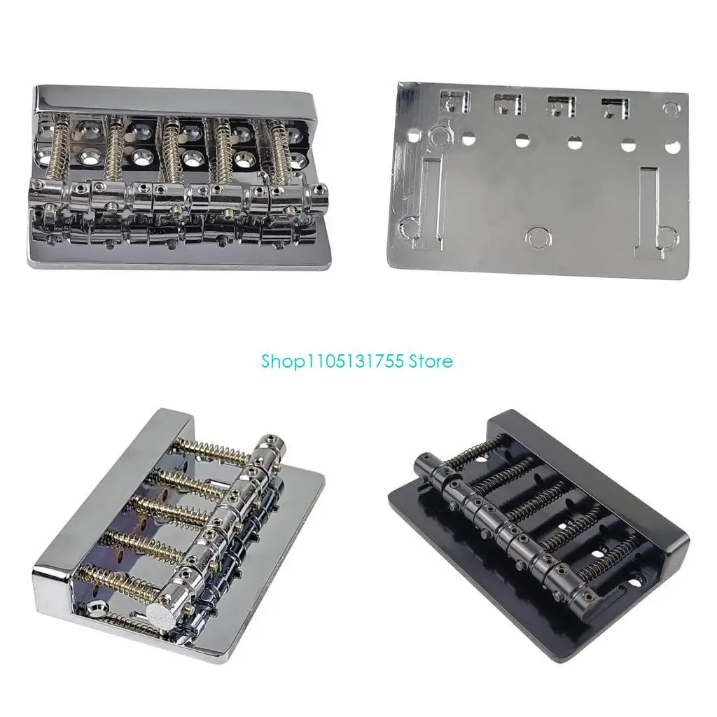 

K0EF Metal Fixed Hardtail Tailpiece Bridge Saddle with Screw for Electric Guitar Bass