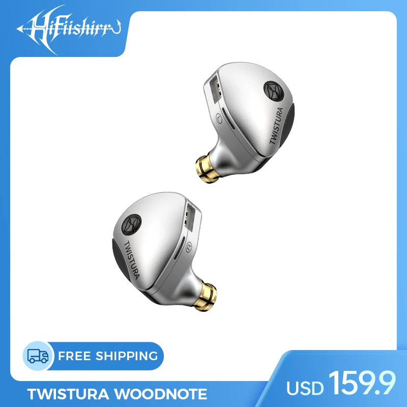 

TWISTURA WoodNote HiFi IEM Flagship Wood Diaphragm Dynamic Driver In Ear Monitors Wired Earphones Detachable Cable
