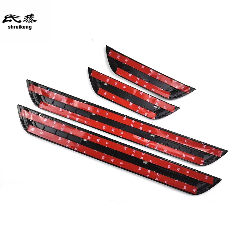 4PCS Plastic Stainless Steel Fit For 2020-2023 KIA SELTOS Auto Door Sill Pedal Welcome Scuff Plate Cover Car Accessories