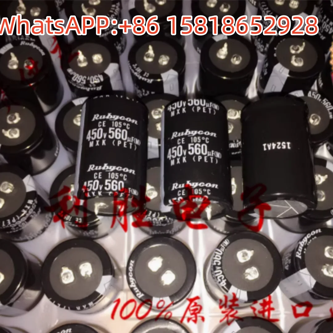 1 peça 560uf 450v original japão rubi rubycon capacitor 450v560uf 35*45 vxh