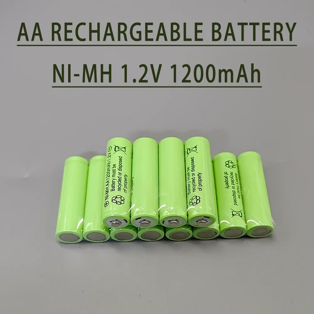 أقصى قدر من الأداء! بطاريات AA قابلة لإعادة الشحن 1.2 فولت 1200 مللي أمبير في الساعة لأجهزة التصريف العالي مثل الكاميرات ومعدات الألعاب ومصابيح LED الكاشفة.