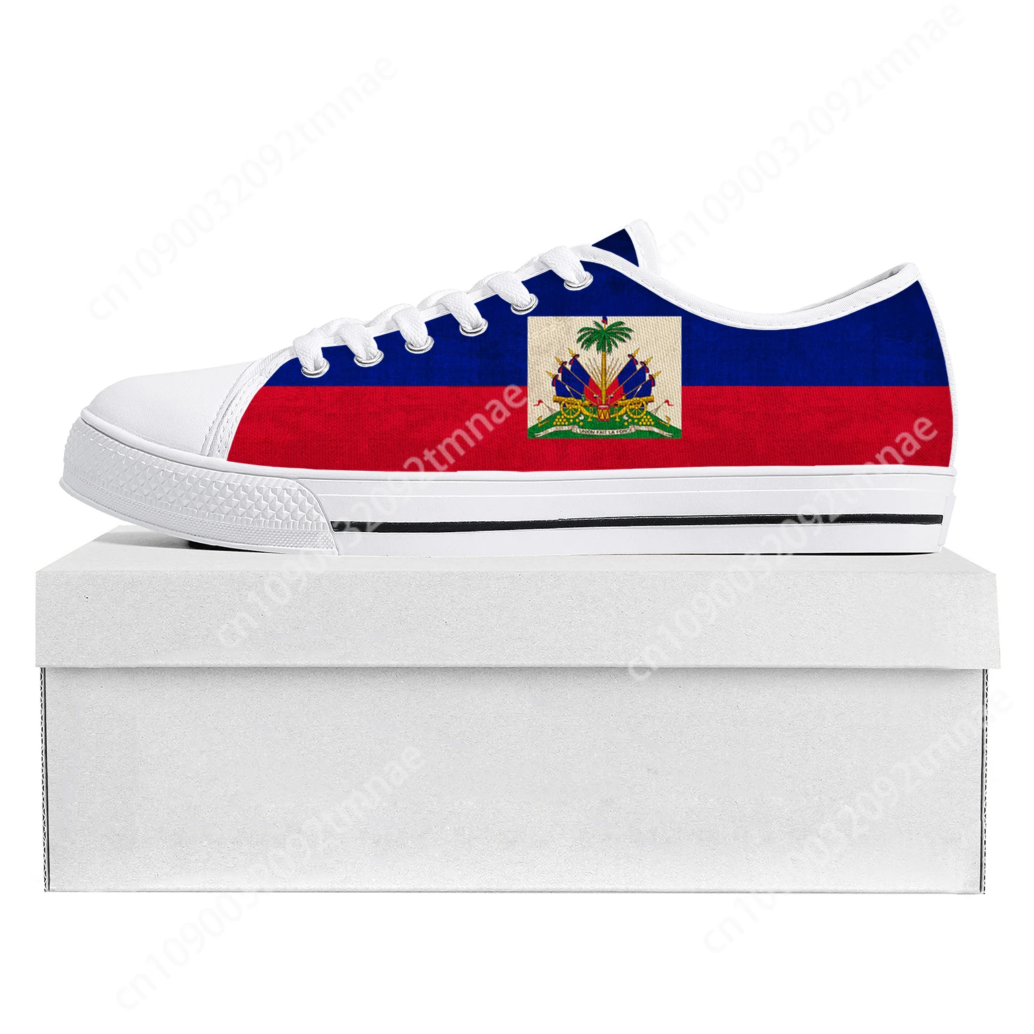 

Haitian Flag Low Top High Quality Sneakers Mens Womens Teenager Canvas Sneaker Haiti Prode Funny Casual Couple Shoes Custom Shoe