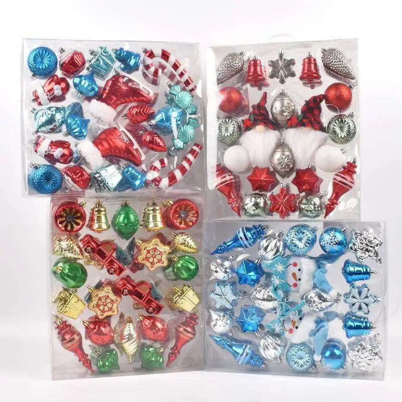 

Christmas Decorations 44pcs Painted Christmas Ball Ornaments Window Display Arrangement Christmas Tree Scenarios Hanging Balls