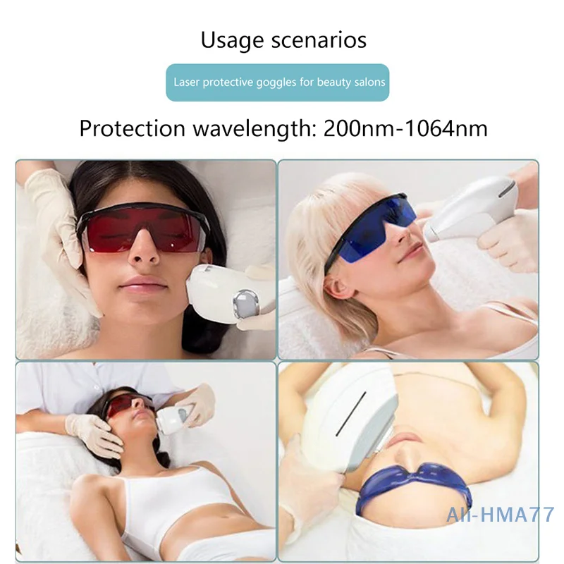 Red Laser Protective Goggles Light Blocking Eye Mask Beauty Salon Eye Care Eye Mask For IPL Laser LED UV Lamp Treatment