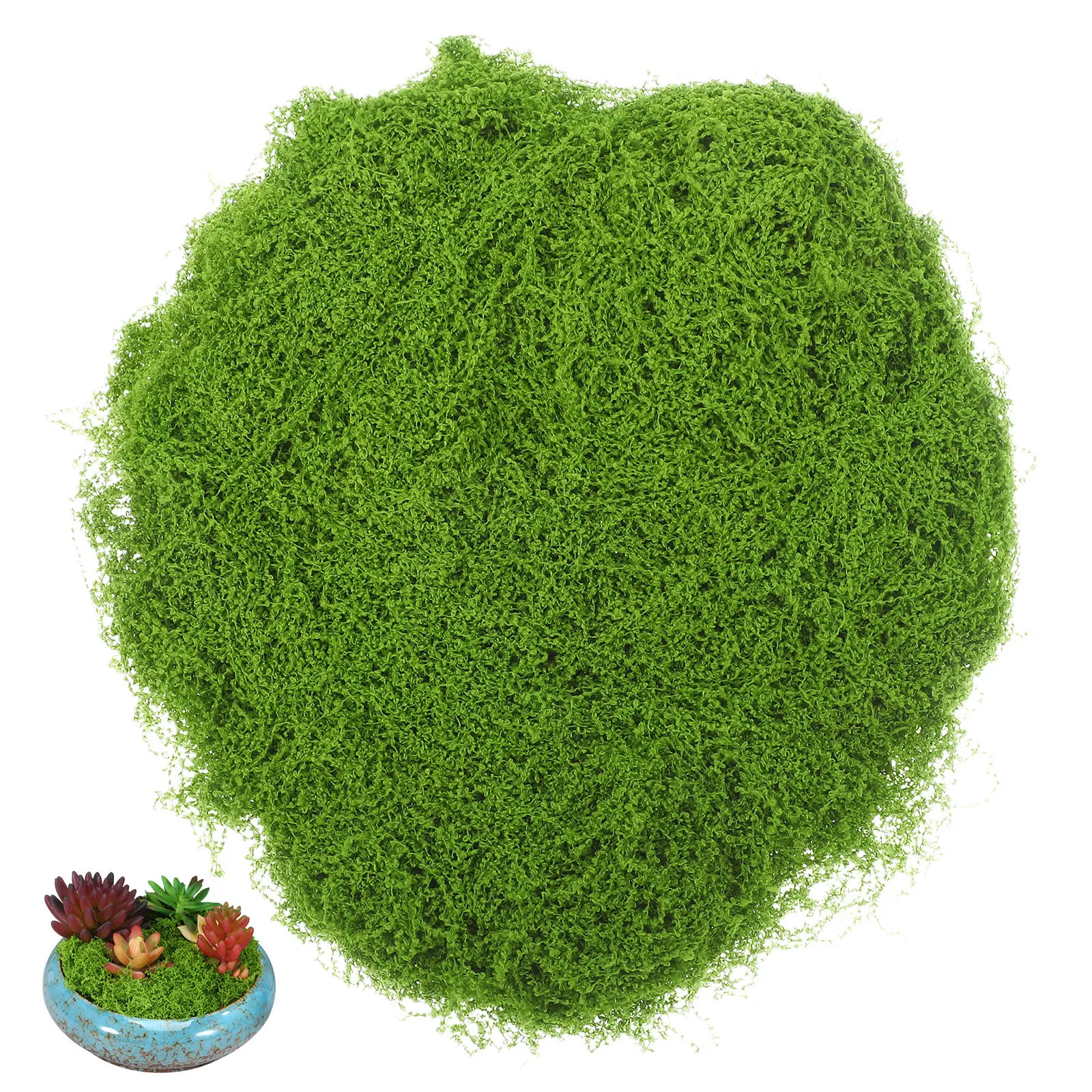 

1 Bag Realistic Artificial Moss 350G Faux Green Grass For Crafts Diy Potted Plants Decor Indoor Desk Landscape Terrarium Table