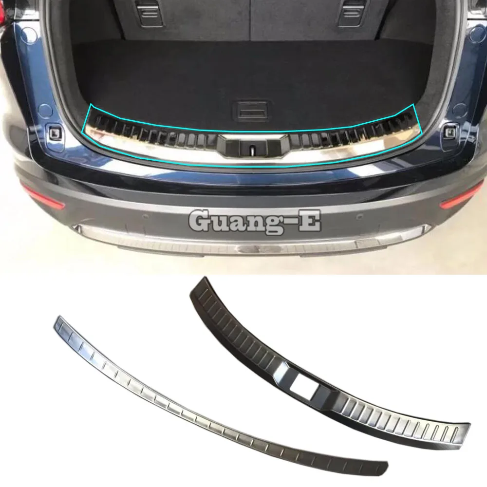 For Mazda CX-9 CX9 2017 2018 2019 2020 2021 Car Inside Rear Bumper Trim Stainless Steel Scuff Sill Trunk Plate Pedal Sticker