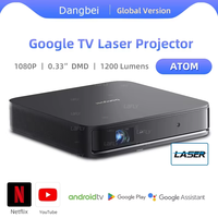 Dangbei ATOM Laser Projector First Google TV 1200ISO ANSI Lumen Portbale For Home Theater Smart 3D ALPD 1080P Dolby Audio Beamer