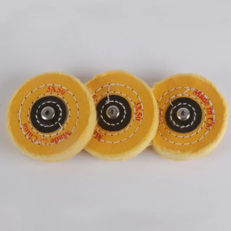 Yellow Circular Polishing Cloth Wheel Polishing Metal Woodworking Sanding Belt Machine DIY Grinding Tool Accessories