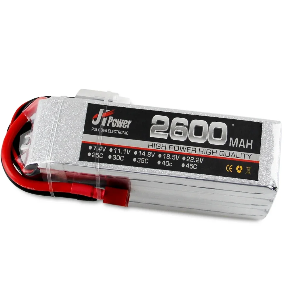 JH Power 2S 3S 4S 5S 6S RC LiPo Battery 7.4V 11.1V 14.8V 18.5V 22.2V 2600mAh 25C 35C 60C for RC Car Helicopter Boat RC Drone