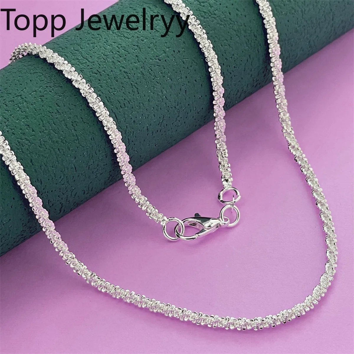 

wholesale 40-75cm 925 Sterling Silver Necklace 16-30 Inch 2MM String chain for Women Men for DIY Jewelrys pendants nice