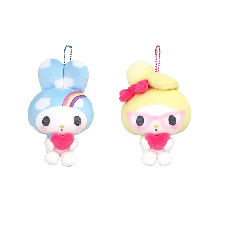 

Kawaii Sanrio My Melody 50th Anniversary Love Радуга плюшевая сумка кулон кукла брелок украшение для девочек креативный подарок на день рождения