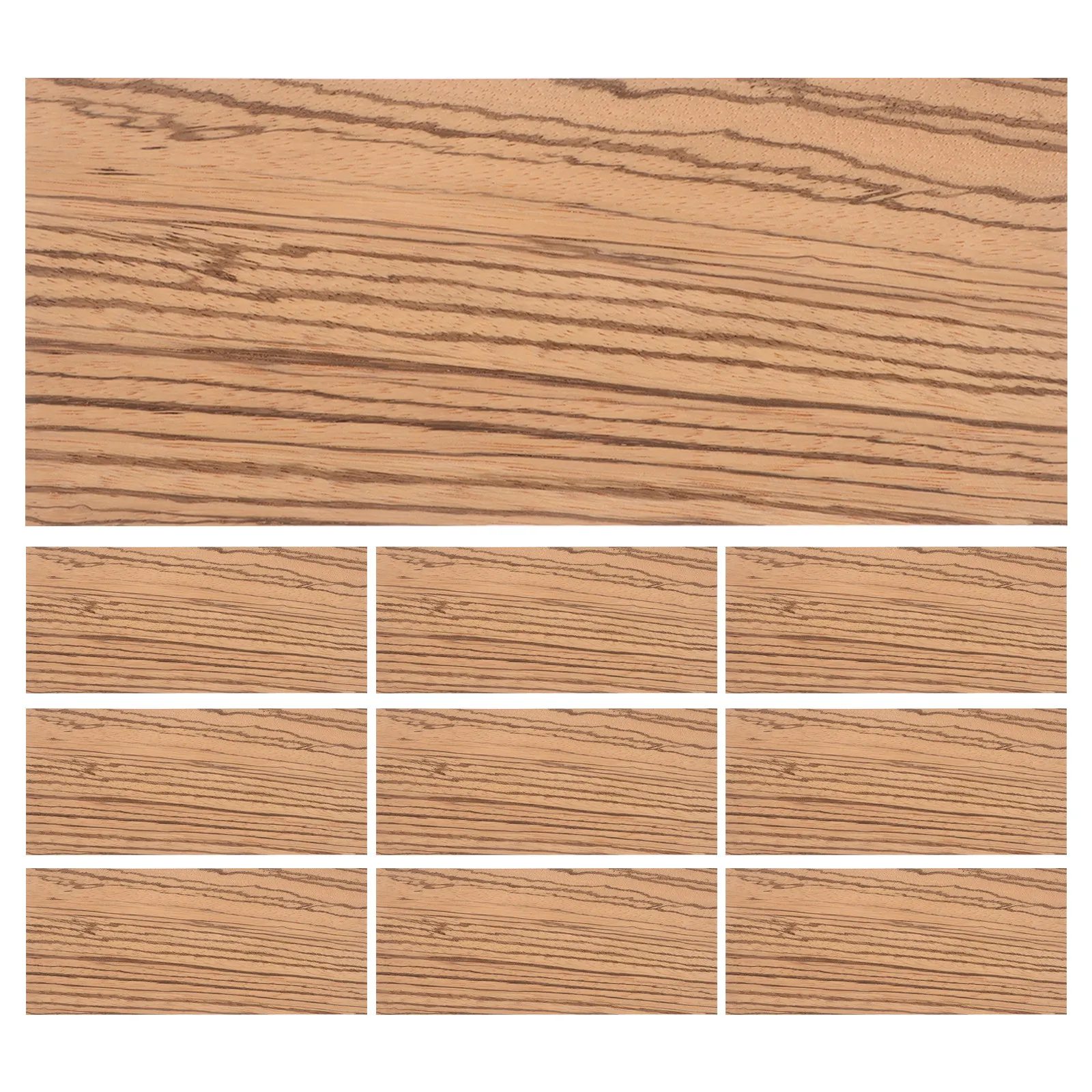 10Pcs Unfinished Wood Veneer Sheets Guitar Building Supplies Natural Thin Decorative Veneer for Cabinet Furniture Restoration