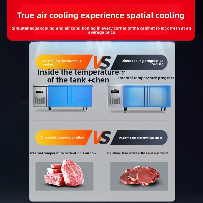 Workbench Freezer Air-cooled Frost-free Refrigerated Commercial Kitchen Fresh-keeping Console Frozen WorkbenchC11