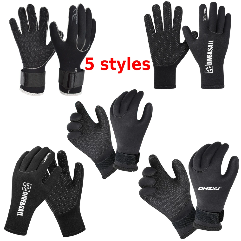 3mm 5mm Neoprene Swimming Diving Gloves Keep Warm for Snorkeling Paddling Surfing Kayaking Spearfishing Skiing Water Sports