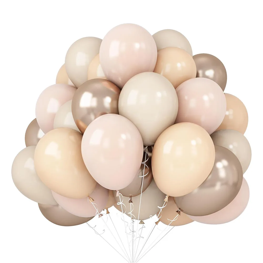 

40pcs 10 inch Blush Champagne Gold Latex Balloons Sand White Nude Latex Ballon for Birthday Party Wedding Baby Shower Decoration