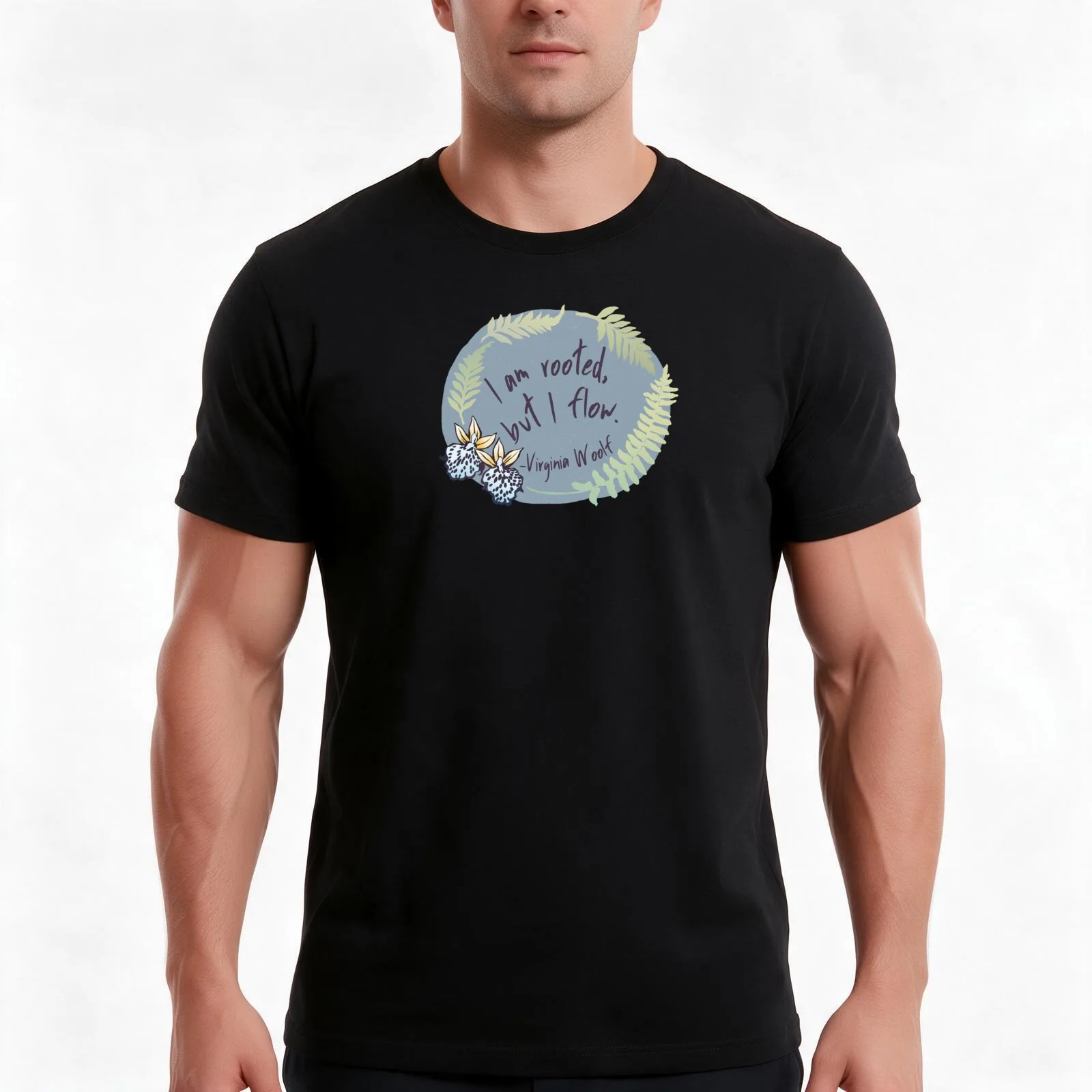 I Am Rooted But I Flow T-Shirt, Summer Casual Cotton Tee, Oversized Streetwear Tops, Vintage Graphic Print, Unisex Men Women