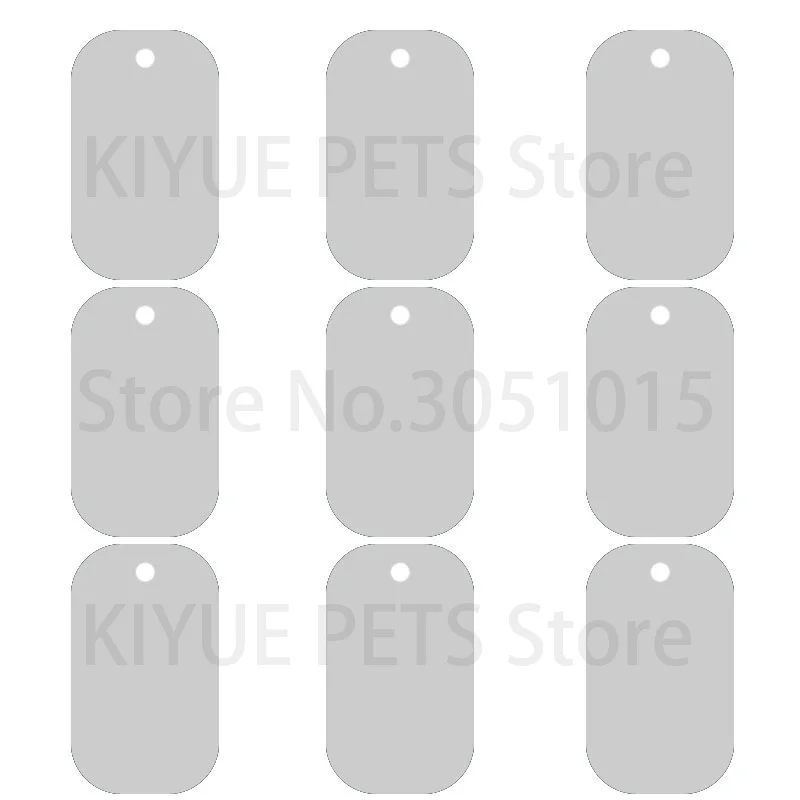 100 Stück Erkennungsmarken, Militär-Haustier-ID-Tags, Aluminium-Namensanhänger, leere Erkennungsmarken, personalisierte, individuelle Erkennungsmarke