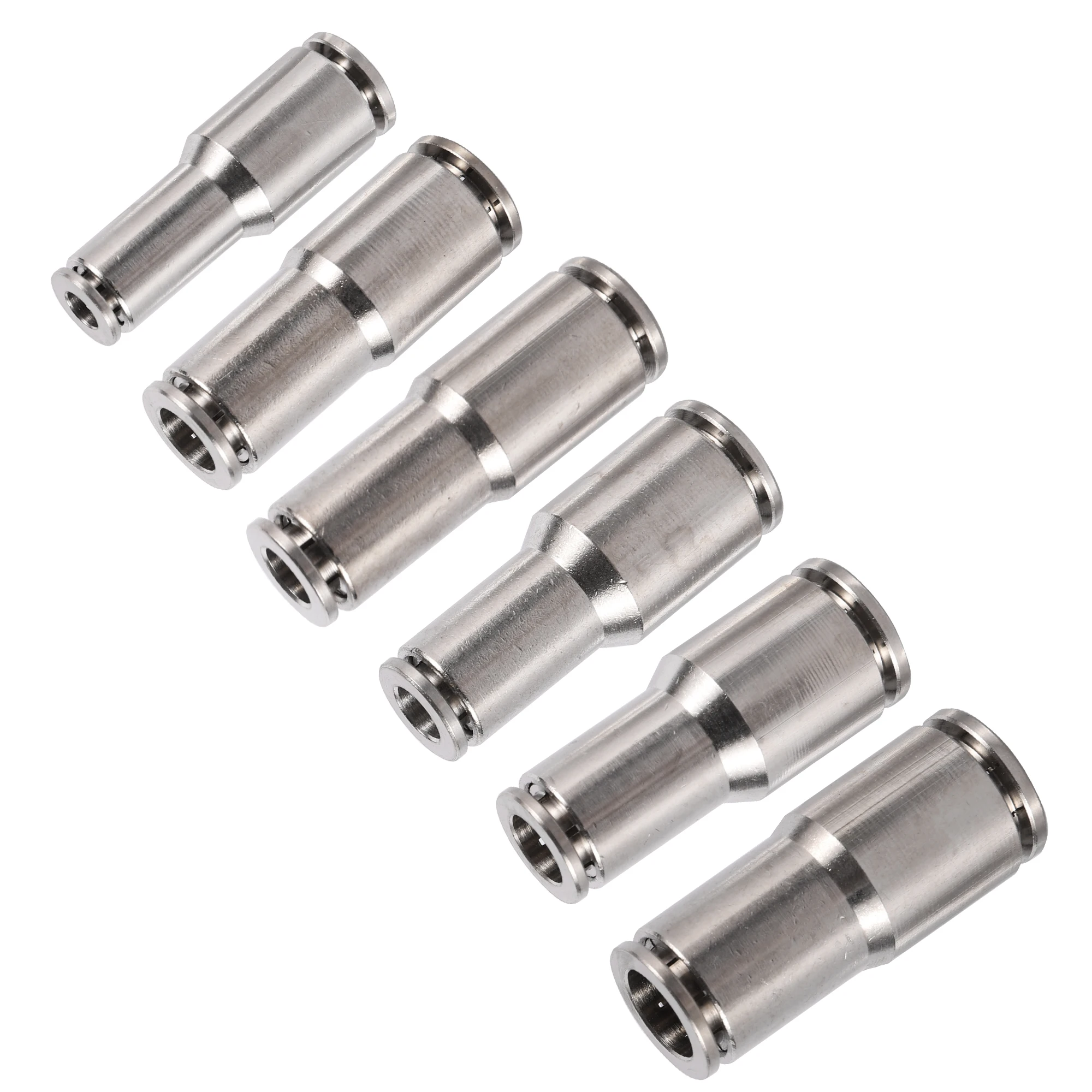 Straight Push Connectors 4/6/8/10/12 mm Quick Release Pneumatic Connectors Nickel Plated Copper PU Pipe Fittings Fittings