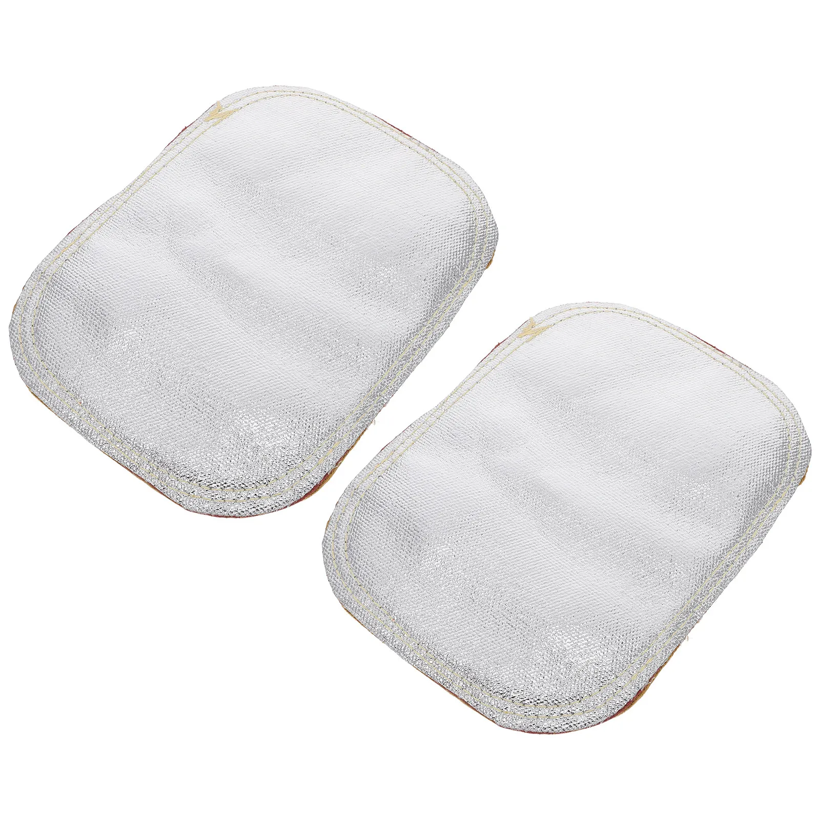 1Pair Cowhide Aluminized Welding Hand Pad Fire Resistant Heat Insulating Protector Industrial Metal Cutting Smelting Boiler