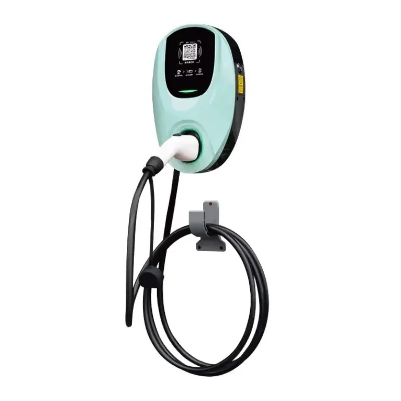 

7Kw Home Electric Vehicle Charging Station Wall Mounted Ev Charger For New Energy Cars Fast Slow Charge Overcurrent Protection