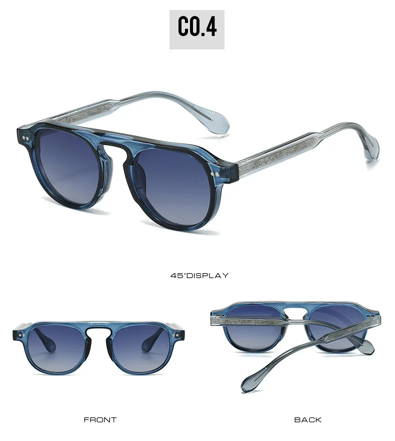 2026 Neue Runde Sonnenbrille mit Nieten-Detail – Acetatrahmen mit Nieten, Coole Streetstyle Ins Trendige Sonnenbrillen für Herren & Damen – Detail 10