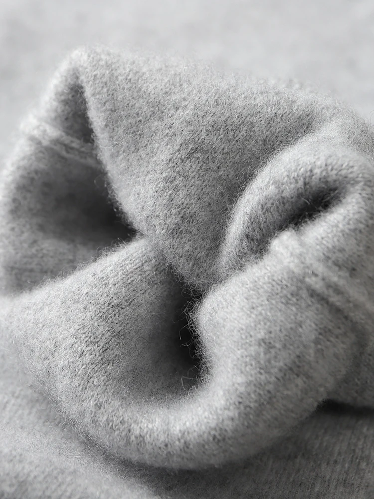 New Fashion Sporty Knitted Casual Pants Autumn Winter Men's 100% Cashmere Luxury Business Solid Color Cashmere Thick Trousers