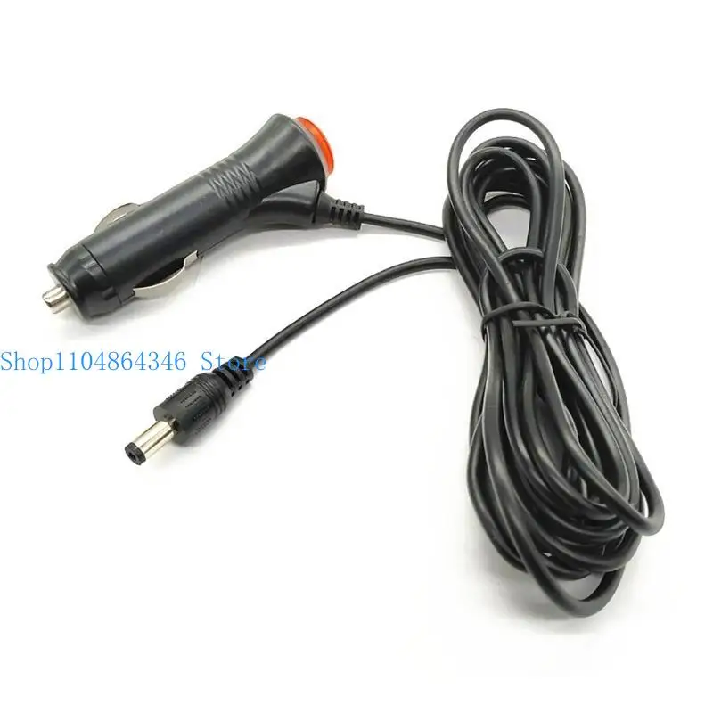 652F Cigarettes Socket to DC5.5mmx2.1mm Plug Cord, DC5521 Car Cable 12-24V Truck Power Wire