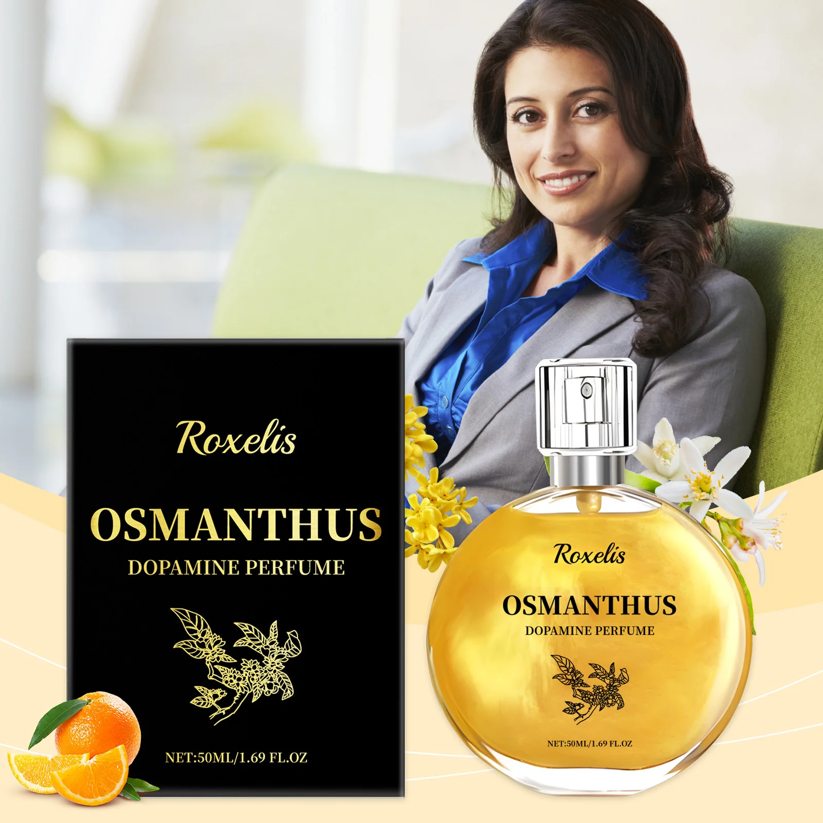 عطر Roxelis Women Osmanthus Fragrans Flower Perfume يجذب الرجال عطور دائمة تحسين المواعدة الثقة فيرومونات العطور