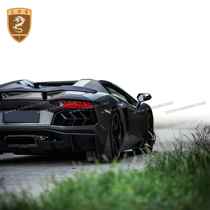 New Fashion Black Real Carbon Fiber High Tail Wing For Lamborghini Aventador LP700 Car Spoiler Upgrade RZ Style Racing Track