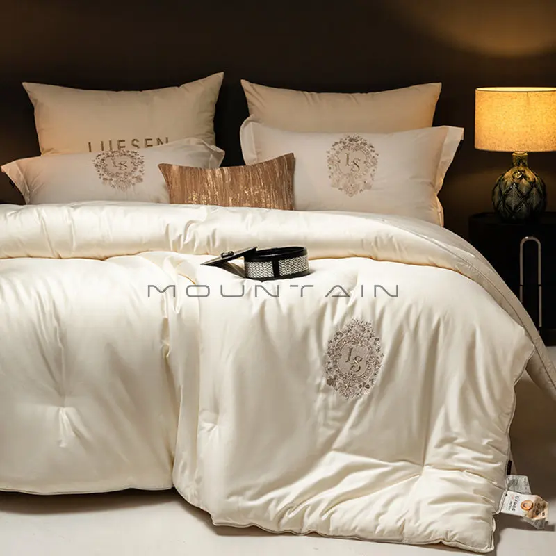 Soybean Quilt All Cotton Pure Cotton Embroidery High Luxury Style Four Seasons Quilt Thickened Warm