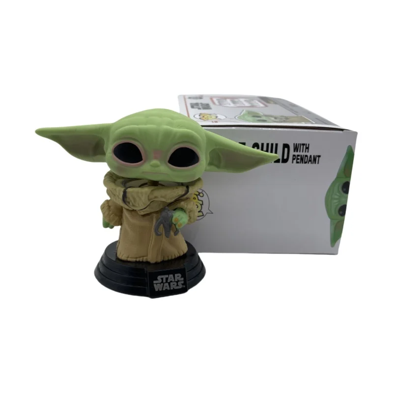 Nowa dekoracja na biurko w stylu pop-art z dziecięcym Yodą z zawieszką # 398 Figurki winylowe kolekcjonerskie, zabawki dla dzieci, prezent na Boże Narodzenie