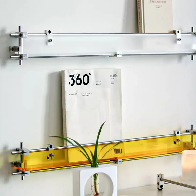 Acrylic optical shaft on the wall magazine rack photo display wall decoration color baffle