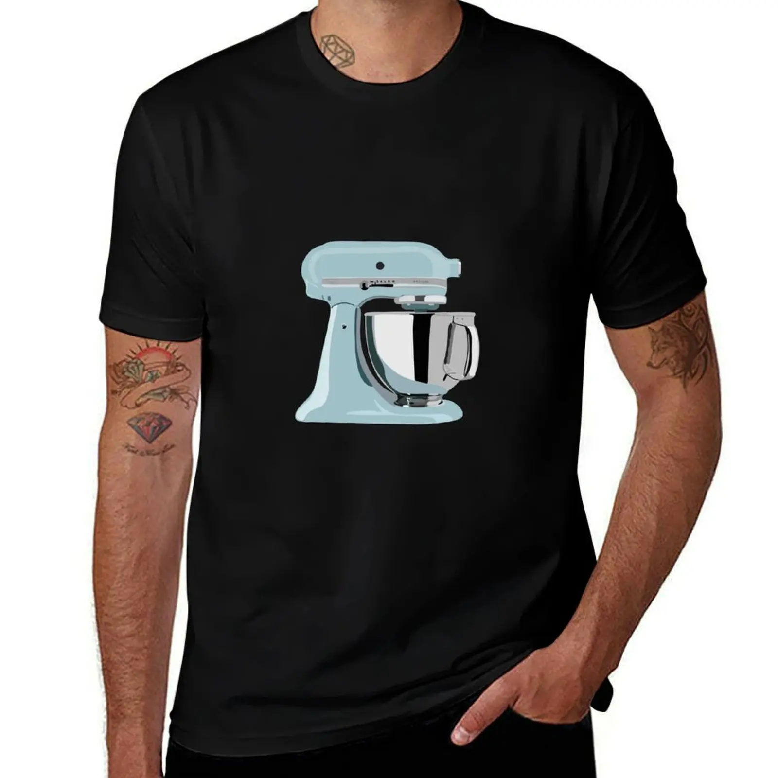 

Baking Mixer T-Shirt oversized graphic shirts rapper graphic tees plain black t shirts men