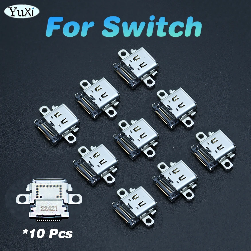 

10Pcs For Swicth Micro USB Type-C Super-Speed Charging Interface Port For Nintend NS Joy-Con Controller Repair Parts