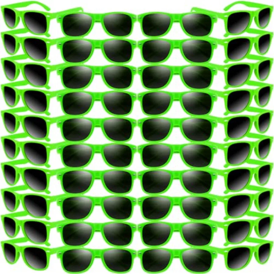 

Набор из 60 зеленых солнцезащитных очков для вечеринок, подарков, наполнения подарочных пакетов, для пляжных и бассейновых вечеринок, для подростков и взрослых