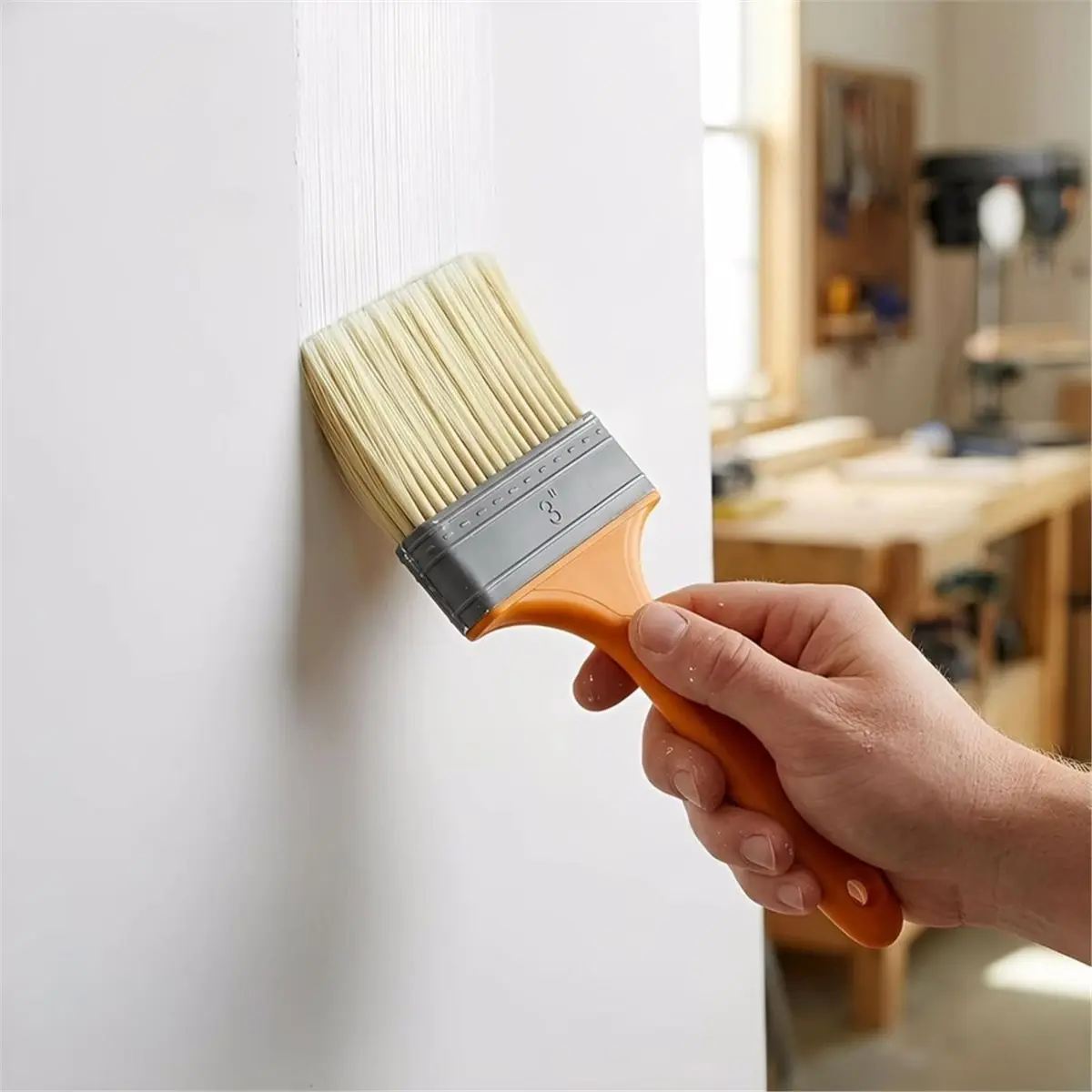 50Pcs 3-Inch Bulk Chip Paint Brushes - Ideal for Walls, Touch-Ups, Furniture & DIY Projects with Plastic Handles