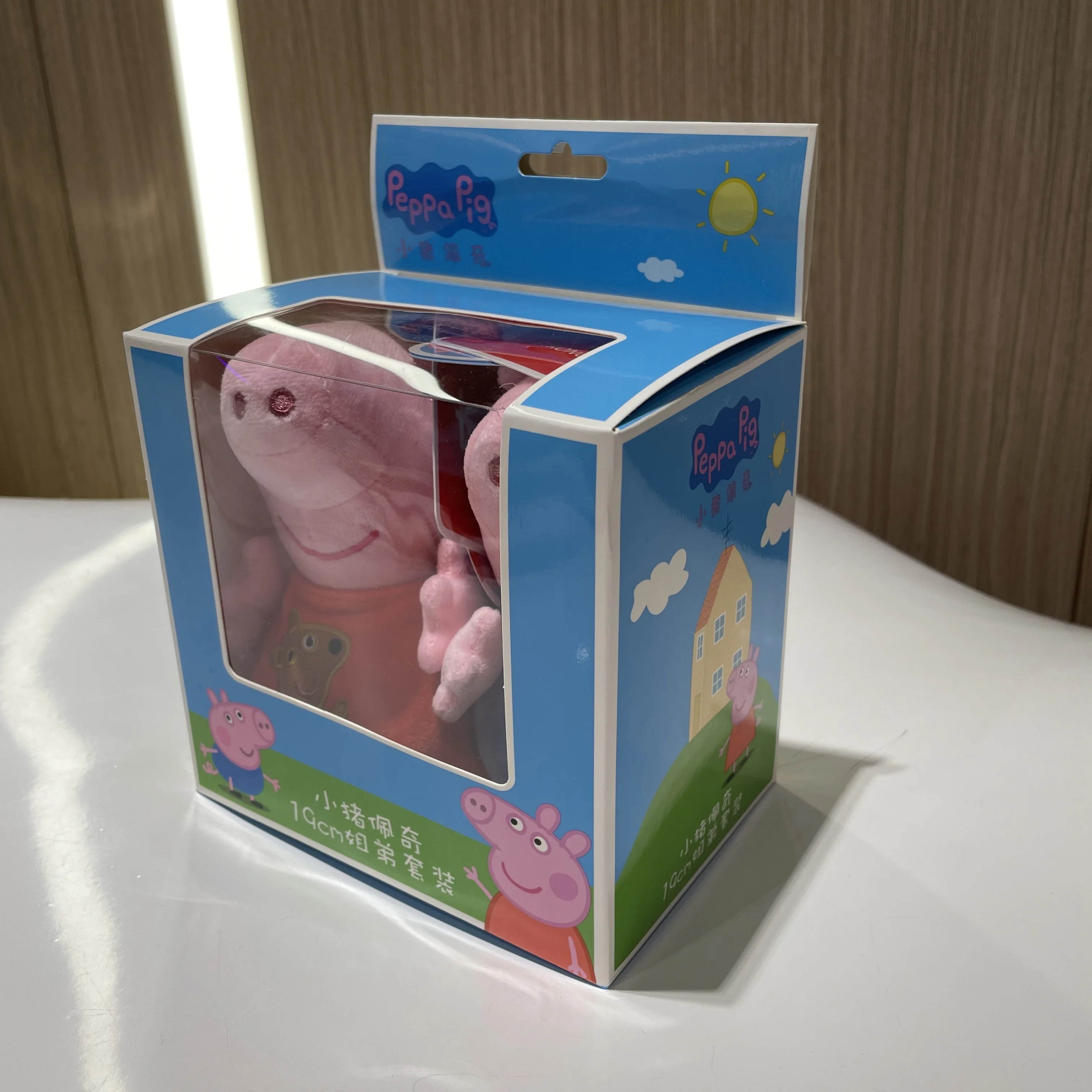 2pcs/set Genuine Peppa Pig kids Plush Toys peppa with Teddy bear George with Dinosaur Soft Stuffed Dolls Kids Toys original box