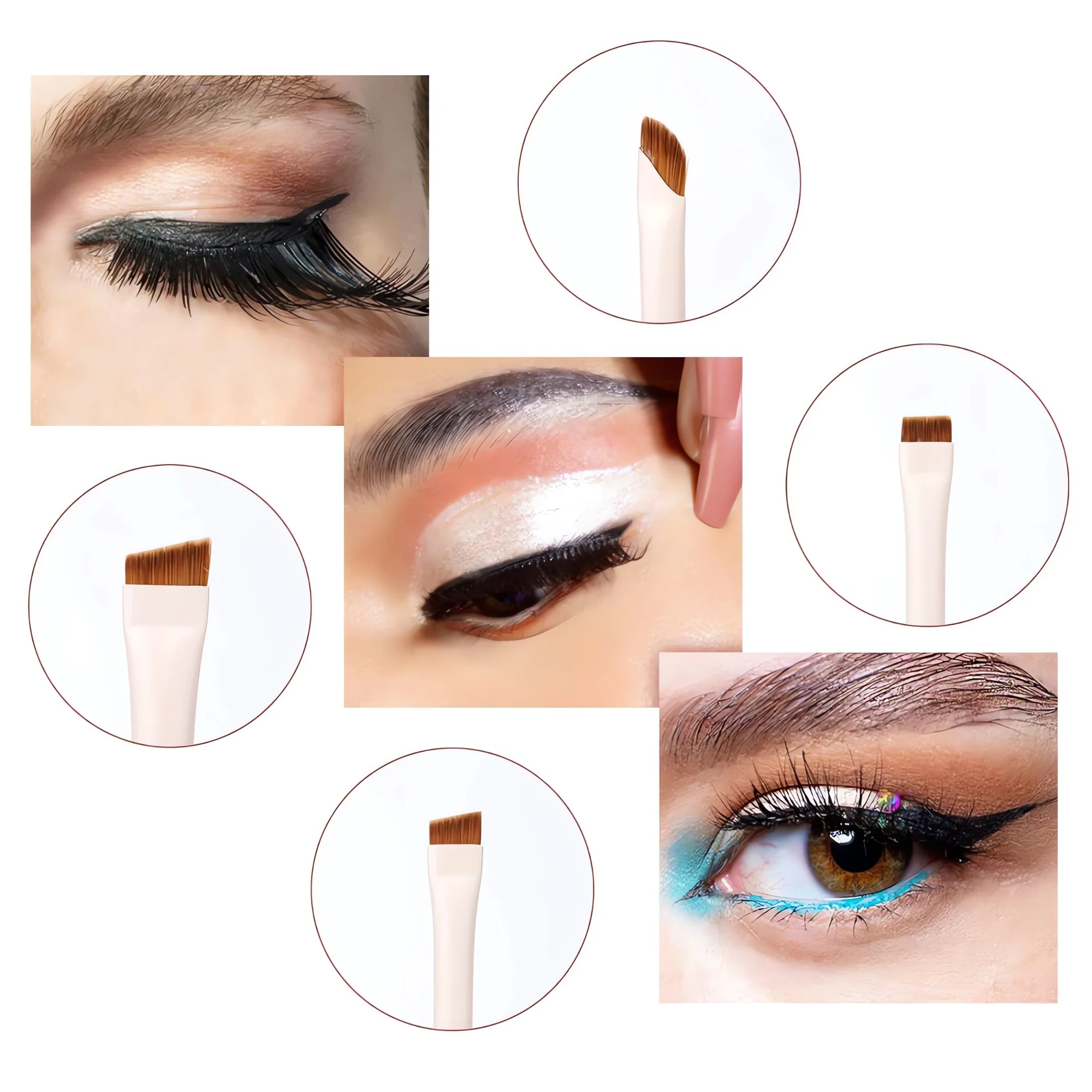 4 Eyeshadow Brush Combination Sleeper Silkworm Eyeshadow Brush Set Blade Brow Brush Blade Eyeliner Brush Outline Eyeshadow Brow