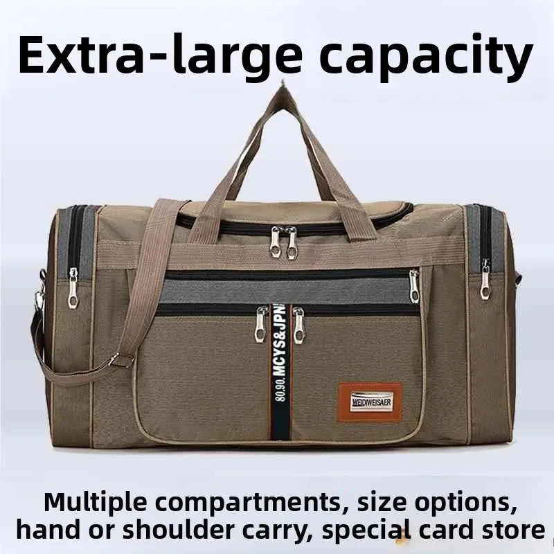 Large Capacity Oxford Cloth Travel Bag Outdoor Retro Luggage Bag Single Shoulder Bag for Men And Women Casual Handbag