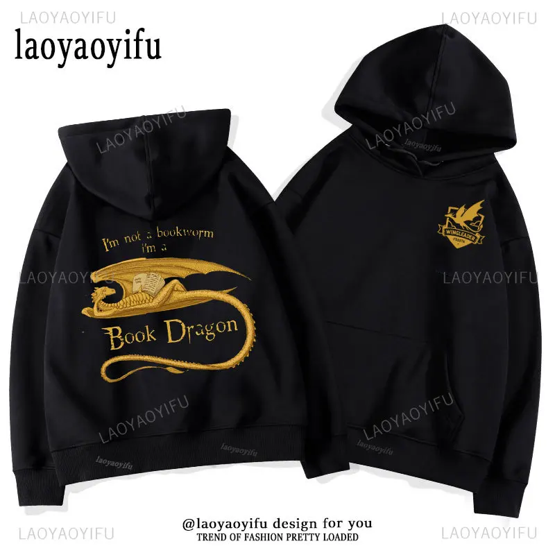 Basgiath War College 2Sided Print Sweatshirt Vierde Vleugel Hoodies Dragon Rider Truien Harajuku Mode vrouwen Bookish Tops