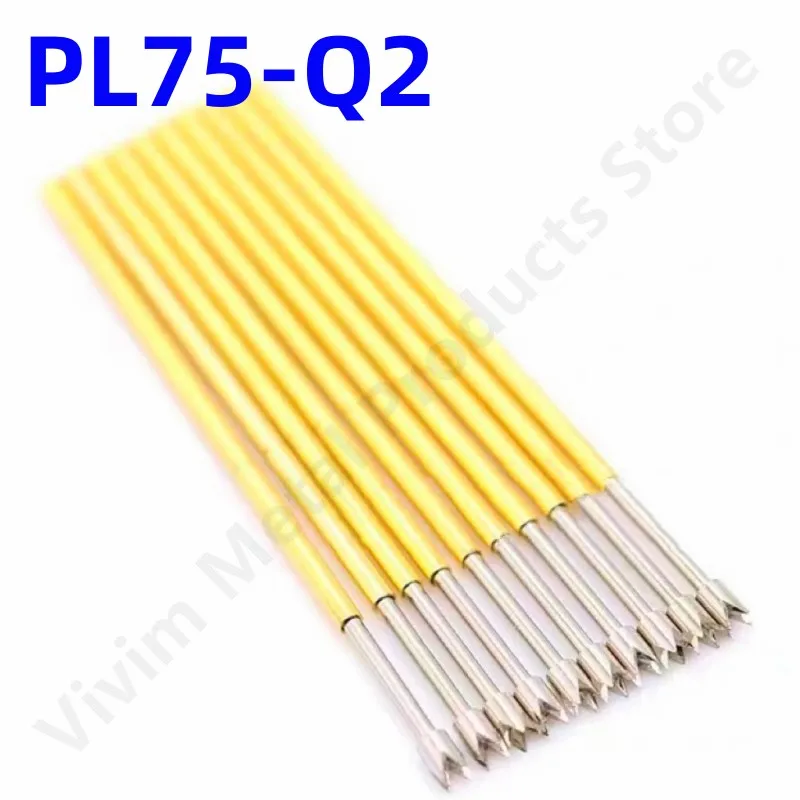 100PCS Spring Test Probe PL75-Q2 4-claw Head Test Pin Head Dia 1.3mm Length 33.35mm Needle Dia 1.02mm Spring Pogo Pin PL75-Q