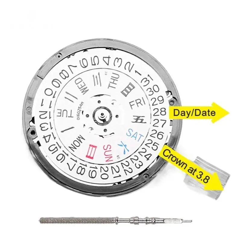 Imagem -02 - Auto-liquidação Movimento Automático para Ver Peça de Substituição Original Nh36a Crown em 38 Nh36 com Data Dia Semana Skx007 Mod