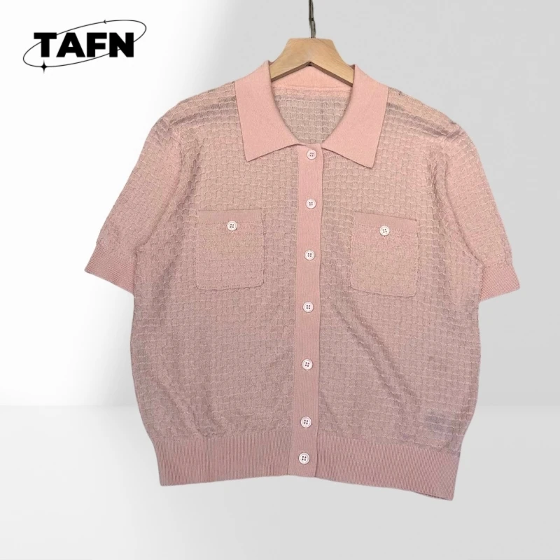 

Comfortable All-Match Beautiful Simple 25 Top-Selling Product Fashion Wool Short Sleeve with Pocket Single Breasted A40111