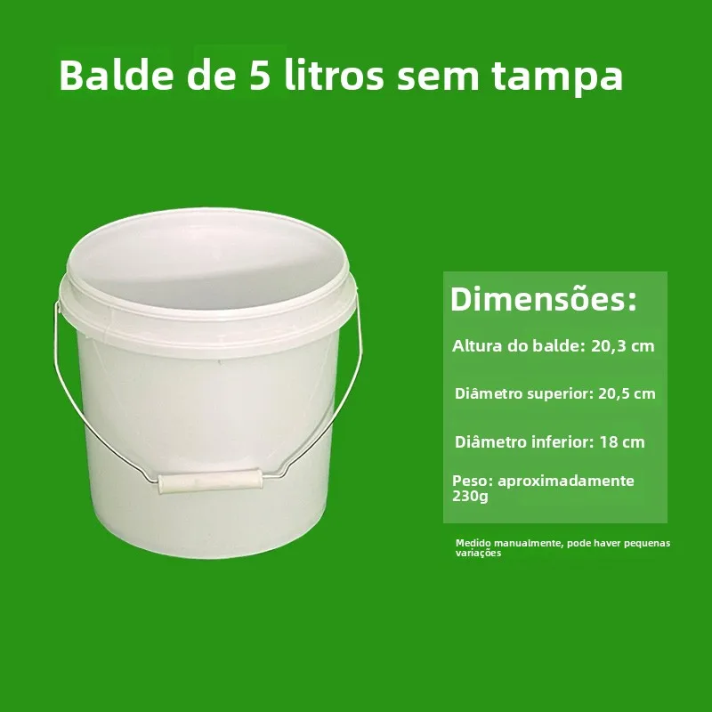 厚みのあるプラスチック製ペイントバケツ、工業用グレードのラテックスペイント缶（蓋付き）、家庭用清掃道具用の水入れバケツ