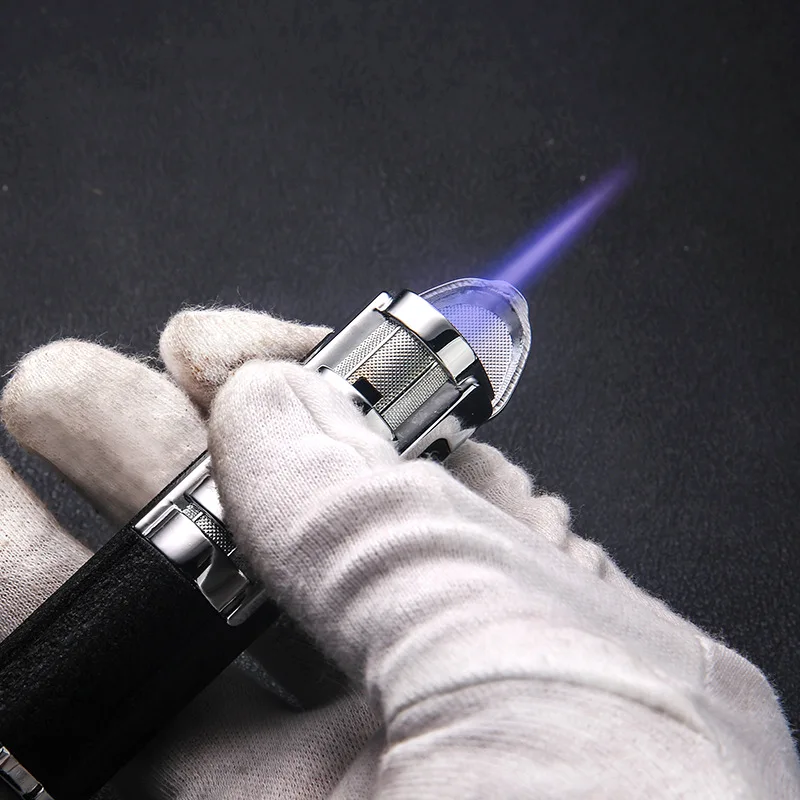 

New Inflatable Metal Lighter for Outdoor Barbecue Camping, Portable, Direct Charging, Personalized, High-end Gift, Men's Lighter