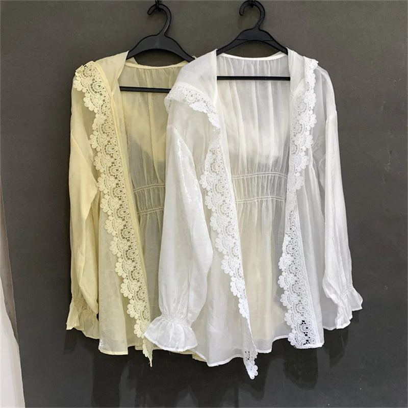2026 Summer Design Sense Sun Protection Clothing Jacket Hooded Lace Loose Thin Snscreen Coat Female Sun-Protective Cardigan Top