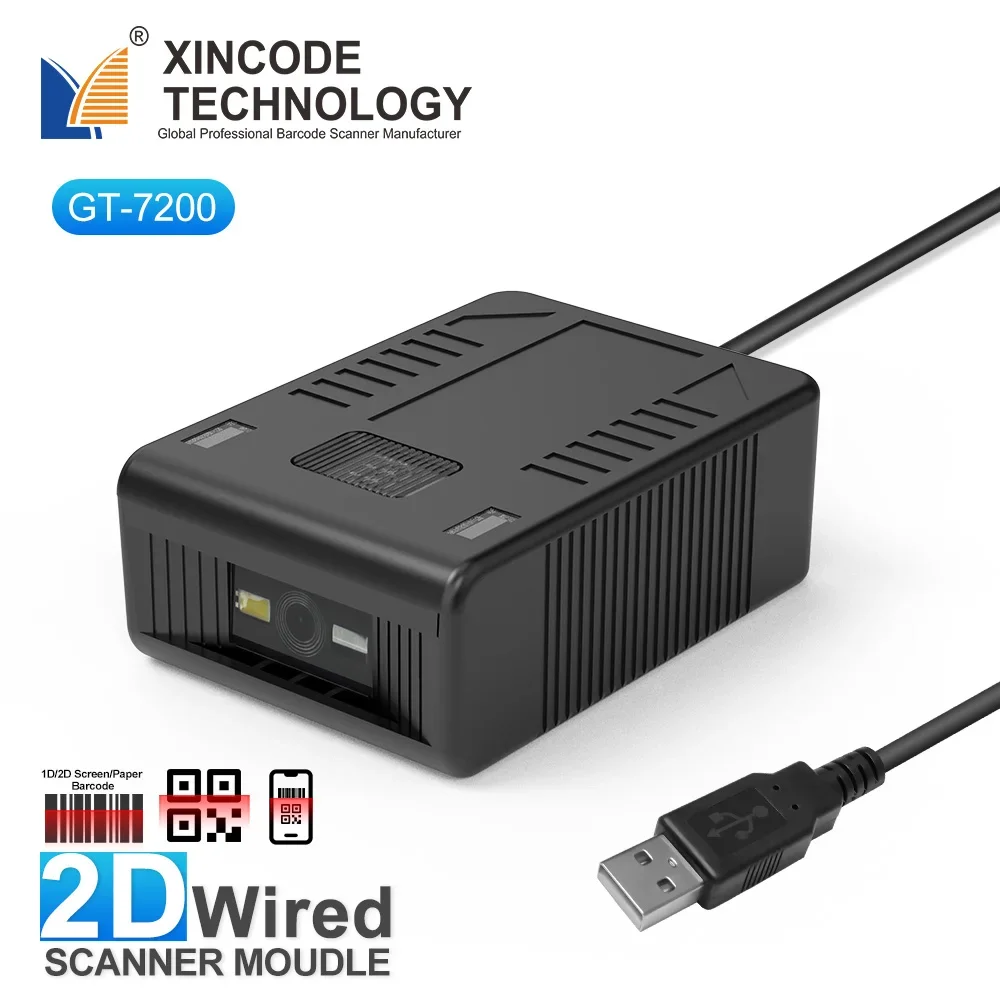 

New Xincode Multifunction Wired Barcodes Scanning Scanner Module Auto Scan Screen Qr Barcode 2D Barcode Scanner